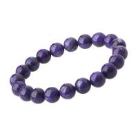 Charoite Bracelet, Round, polished, fashion jewelry & for woman, purple 