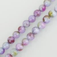 Regenbogen Jaspis Perle, rund, Modeschmuck & DIY, Mehrfarbige, 8x8x8mm, Bohrung:ca. 1.5mm, Länge:ca. 16 ZollInch, ca. 50PCs/Strang, verkauft von Strang