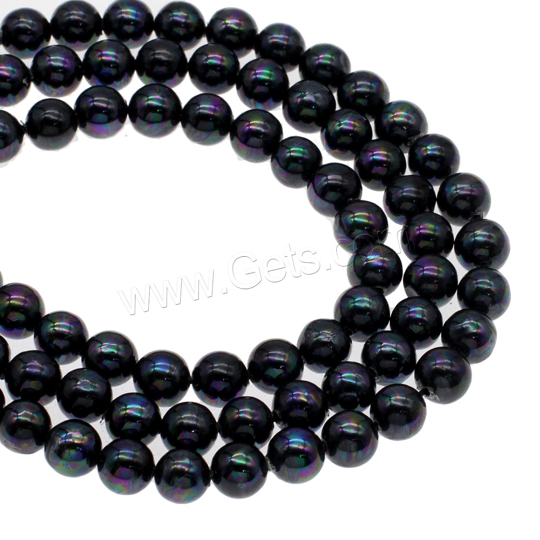 South Sea Shell Beads, Round, different size for choice, black, Hole:Approx 1mm, Length:Approx 14.9 Inch, Sold By Strand