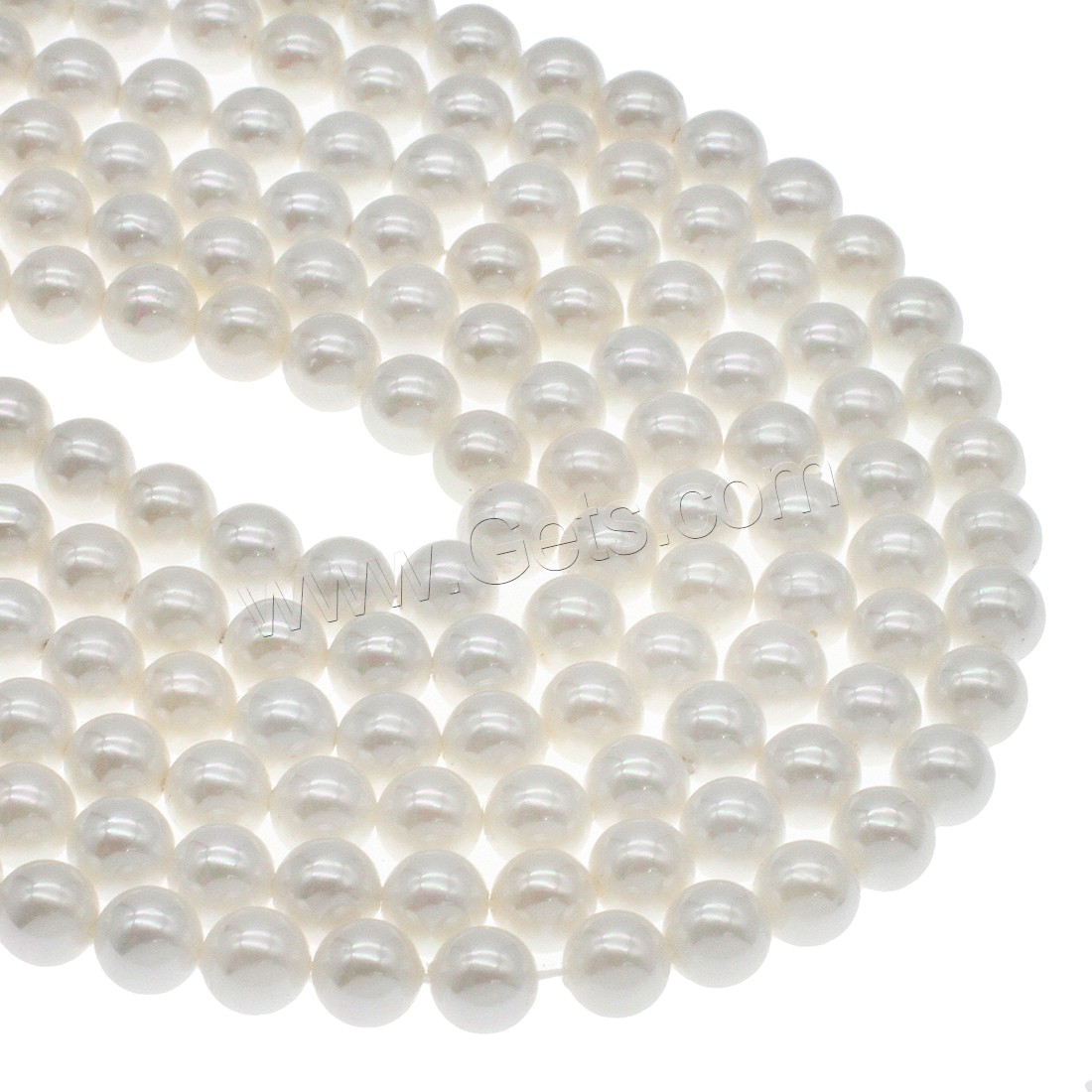 South Sea Shell Beads, Round, different size for choice, white, Hole:Approx 1mm, Length:Approx 14.9 Inch, Sold By Strand