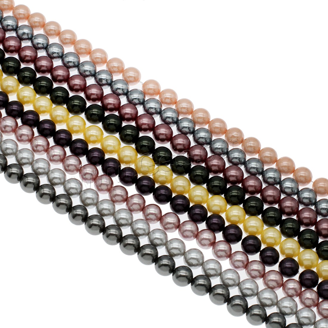 Peties perles de la mer du sud, coquille de mer du sud, Rond, normes différentes pour le choix, plus de couleurs à choisir, Trou:Environ 1mm, Longueur:Environ 14.9 pouce, Vendu par brin