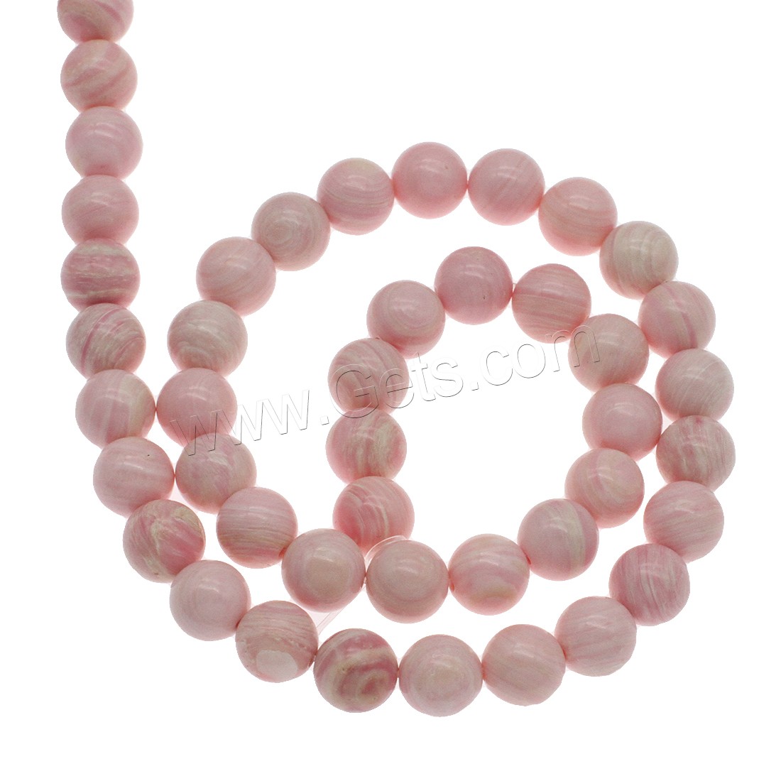 Peties perles de la mer du sud, coquille de mer du sud, Rond, normes différentes pour le choix, rose, Trou:Environ 1mm, Longueur:Environ 14.9 pouce, Vendu par brin