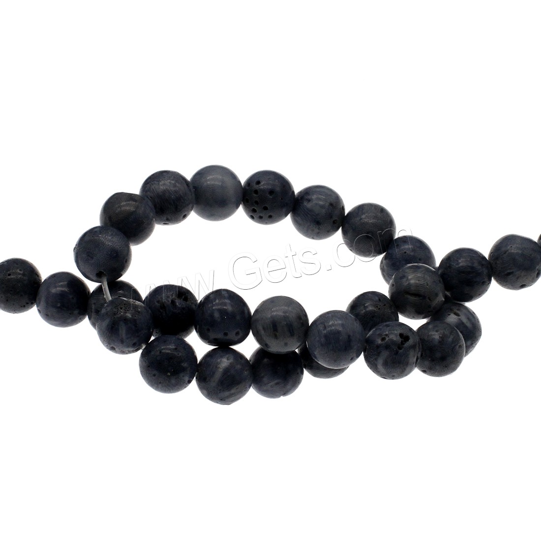 Natural Coral Beads, Round, different size for choice, dark blue, Hole:Approx 1mm, Length:Approx 14.9 Inch, Sold By Strand