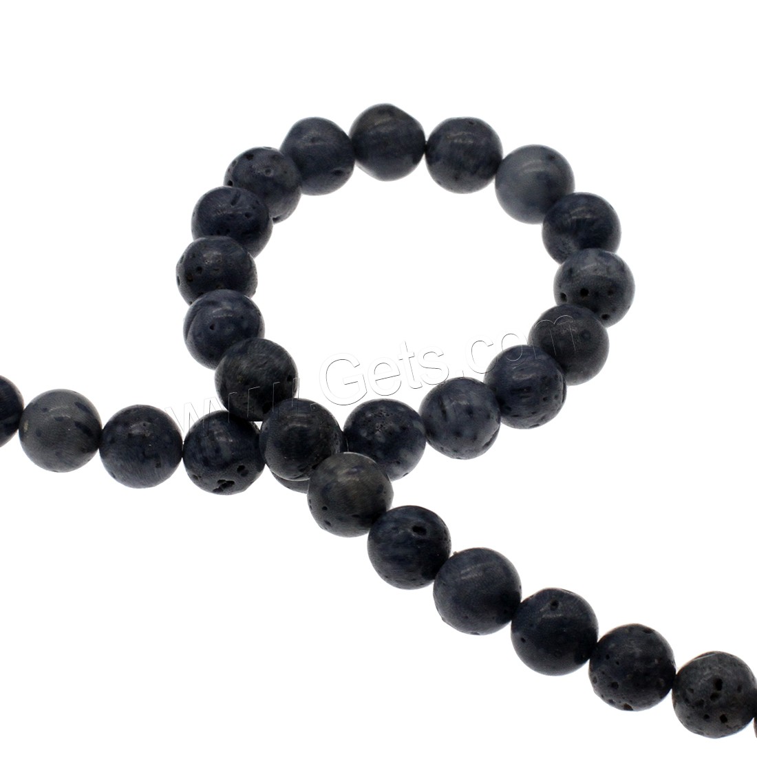 Natural Coral Beads, Round, different size for choice, dark blue, Hole:Approx 1mm, Length:Approx 14.9 Inch, Sold By Strand