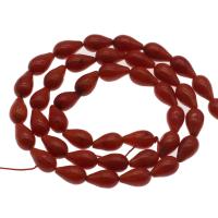 Natural Coral Beads, Teardrop, DIY, red, 8*5mm Approx 1mm Approx 14.9 Inch, Approx 