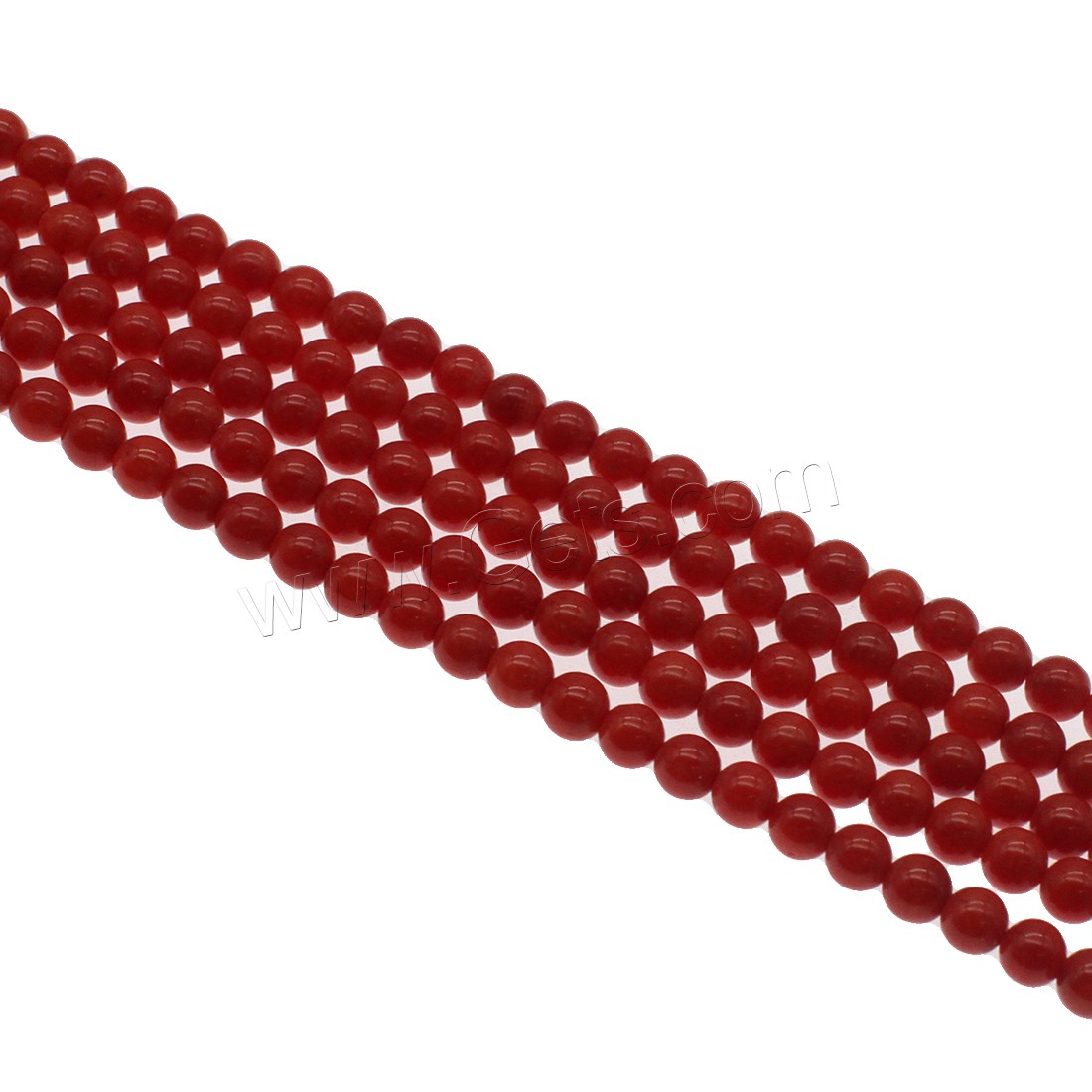 Perles en corail naturel, Rond, normes différentes pour le choix, rouge, Trou:Environ 1mm, Longueur:Environ 14.9 pouce, Vendu par brin
