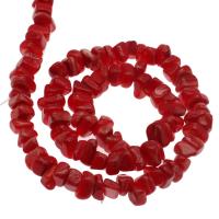 Natürliche Korallen Perlen, Koralle, Klumpen, DIY, keine, 7*4mm-13*3mm, Bohrung:ca. 1mm, Länge:ca. 14.9 ZollInch, verkauft von Strang