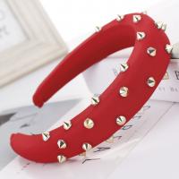Hair Bands, Milk Silk, Letter U, with rivet stud & for woman 