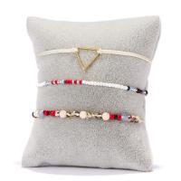 Fashion Zinc Alloy Bracelets, with Seedbead & Elastic Thread & Crystal, plated, three pieces & adjustable & for woman Approx 2.9-5.9 Inch 