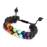Gemstone Bracelets, with Elastic Thread, Double Layer & Unisex & adjustable, 8mm Approx 7.48-10.6 Inch 