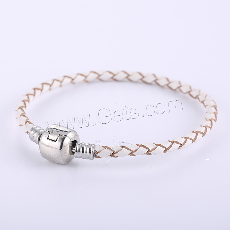 PU Leather Cord Bracelets, with Zinc Alloy, Unisex & different size for choice, more colors for choice, Sold By Strand