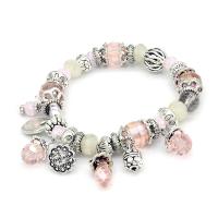 Fashion Zinc Alloy Bracelets, with Crystal, fashion jewelry & for woman 6cm 