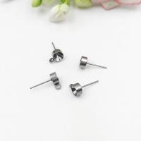 Stainless Steel Earring Stud Component, fashion jewelry & for woman, 4mm   5mm  6mm 