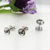 Stainless Steel Earring Stud Component, fashion jewelry & hypo allergic & for woman 