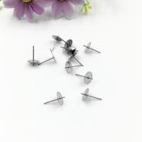 Stainless Steel Earring Stud Component, fashion jewelry & for woman, 4mm   5mm   6mm   8mm 