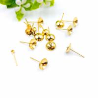 Stainless Steel Earring Stud Component, fashion jewelry & for woman, golden 