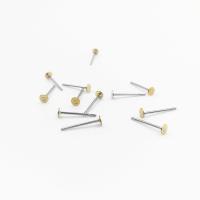 Stainless Steel Earring Stud Component, with Brass, fashion jewelry & hypo allergic & for woman 