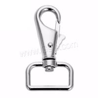 Zinc Alloy Key Clasp, durable & fashion jewelry & DIY, silver color, 62mmx26mm 