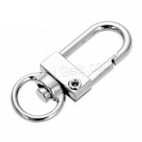 Zinc Alloy Key Clasp, durable & fashion jewelry & DIY silver color 