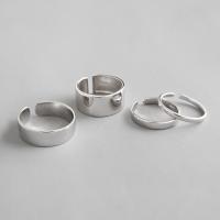 Стерлингового серебра кольцо, 925 пробы, покрытый платиной, Регулируемый & разный размер для выбора & Женский, серебряный, продается PC
