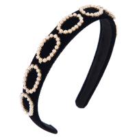 Velveteen Hair Band, with Plastic Pearl, fashion jewelry & for woman, 22mm 