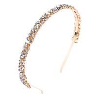 Zinc Alloy Hair Band, plated, fashion jewelry & for woman & with rhinestone, nickel, lead & cadmium free, 12mm 