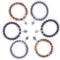 Gemstone Bracelets, Natural Stone, with Zinc Alloy, fashion jewelry & Unisex nickel, lead & cadmium free, 8mm 
