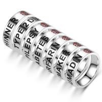 Stainless Steel Finger Ring, 316 Stainless Steel, Round, plated, fashion jewelry & Unisex  