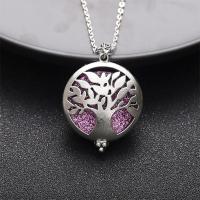 Perfume Locket Necklace, Zinc Alloy, platinum color plated, can open and put into something & Unisex & oval chain Approx 23.6 Inch 