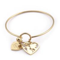 Stainless Steel Bangle, Flat Heart, plated, fashion jewelry & for woman 14mm,20mm, Inner Approx 58mm Approx 7.2 Inch 