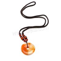 Gemstone Necklaces, with Waxed Cotton Cord, polished & for woman Approx 19.6 Inch 