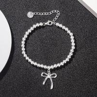 Sterling Silver Bracelets, 925 Sterling Silver, plated, fashion jewelry & for woman Approx 7 Inch 