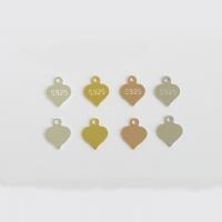 Sterling Silver Heart Pendants, 925 Sterling Silver, plated, fashion jewelry & DIY 5mm 
