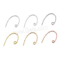 Sterling Silver Hook Earwire, 925 Sterling Silver, plated, fashion jewelry & DIY & with loop 