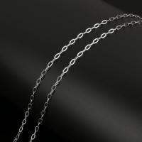Нержавеющая сталь Овальном Сеть, нержавеющая сталь, ювелирные изделия моды & DIY & Овальный цепь, оригинальный цвет 50м/Золотник, продается Золотник