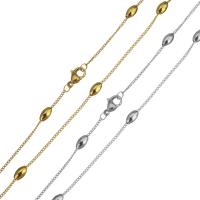 Stainless Steel Chain Necklace, plated, Unisex & twist oval chain 1.5mm Approx 17 Inch 