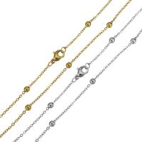 Stainless Steel Chain Necklace, plated, Unisex & oval chain 3.5mm,1.5mm Approx 17 Inch 