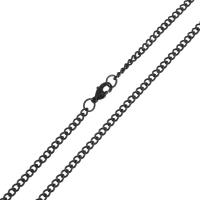 Stainless Steel Chain Necklace, black ionic, Unisex & twist oval chain Approx 23 Inch 