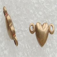 Brass Connector, Heart, plated, fashion jewelry & 1/1 loop Approx 0.5mm 