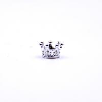 Cubic Zirconia Micro Pave Brass Beads, Crown, fashion jewelry & DIY & micro pave cubic zirconia 