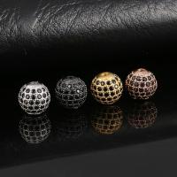 Cubic Zirconia Micro Pave Brass Beads, fashion jewelry & DIY & micro pave cubic zirconia 10mm 