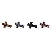 Cubic Zirconia Micro Pave Brass Beads, Cross, micro pave cubic zirconia 