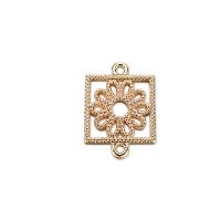 Connecteur creux en laiton , Placage de couleur d'or, bijoux de mode & boucle de 1/1 Environ 1mm Vendu par sac