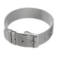 Stainless Steel Mesh Belt Buckle Bracelet, fashion jewelry & Unisex, original color 16mm Approx 8.5 Inch 