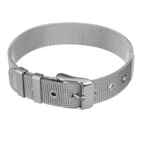 Stainless Steel Mesh Belt Buckle Bracelet, fashion jewelry & Unisex, original color 14mm Approx 8.5 Inch 