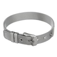 Stainless Steel Mesh Belt Buckle Bracelet, fashion jewelry & Unisex, original color 12mm Approx 8.5 Inch 