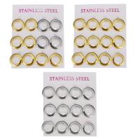 Stainless Steel Stud Earring, Donut, plated, fashion jewelry & for woman 15mm 