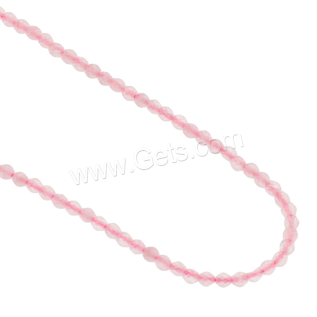 Natural Rose Quartz Beads, Round, different size for choice & faceted, Hole:Approx 1mm, Length:Approx 14.9 Inch, Sold By Strand