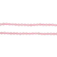 Abalorio De Cuarzo Rosa Natural, cuarzo rosado, Esférico, diverso tamaño para la opción & facetas, agujero:aproximado 1mm, longitud:aproximado 14.9 Inch, Vendido por Sarta