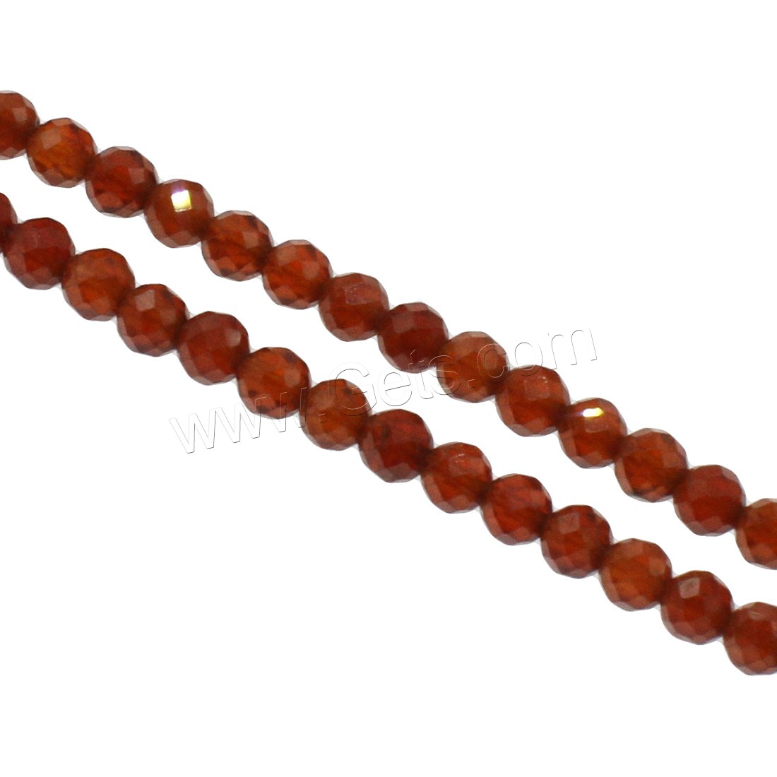 Natural Garnet Beads, Round, different size for choice & faceted, orange, Hole:Approx 1mm, Length:Approx 14.9 Inch, Sold By Strand